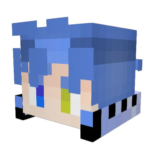Huskyk17 Minecraft avatar head, 3D render