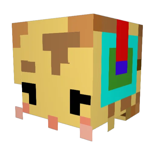 Huskyrobin Minecraft avatar head, 3D render