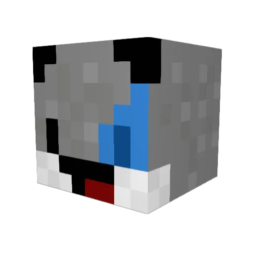 Huskywolf214 Minecraft avatar head, 3D render