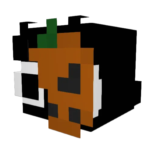 HuskyyMonochroma Minecraft avatar head, 3D render