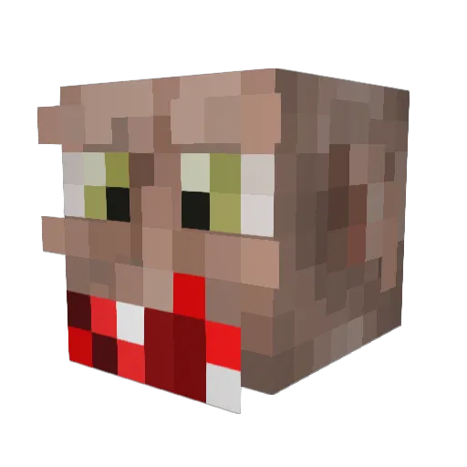 Husn Minecraft avatar head, 3D render