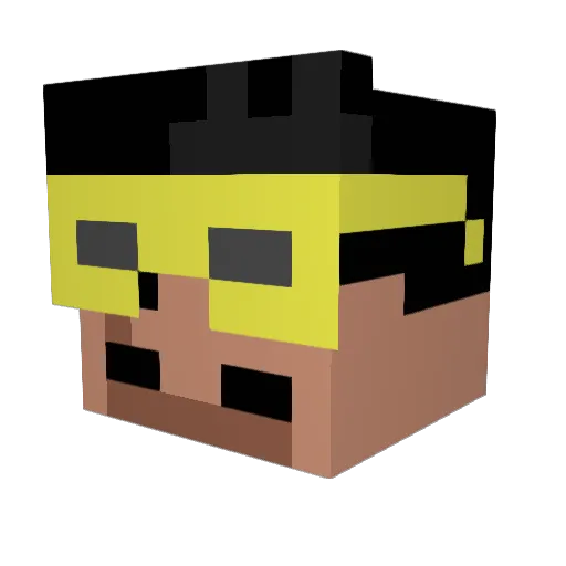 Hussain_144 Minecraft avatar head, 3D render