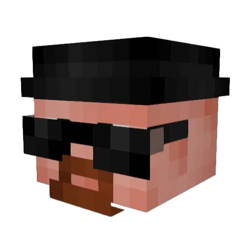 Hustensaft581 Minecraft avatar head, 3D render