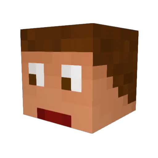 Hustensaft_124 Minecraft avatar head, 3D render