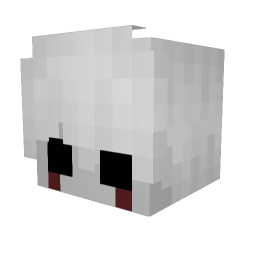 Hustensaftx3 Minecraft avatar head, 3D render