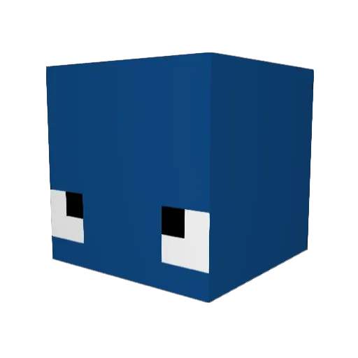 HustledWhale Minecraft avatar head, 3D render