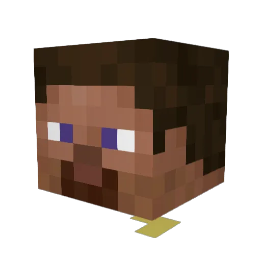 HustlerScheme Minecraft avatar head, 3D render