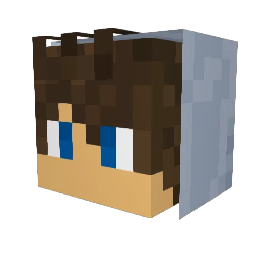Husu_Gamer Minecraft avatar head, 3D render