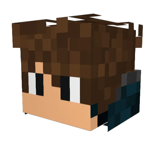 Hutare Minecraft avatar head, 3D render