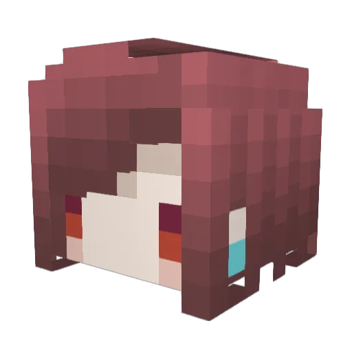 Hutasu Minecraft avatar head, 3D render