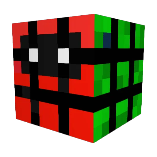 Hutch33 Minecraft avatar head, 3D render
