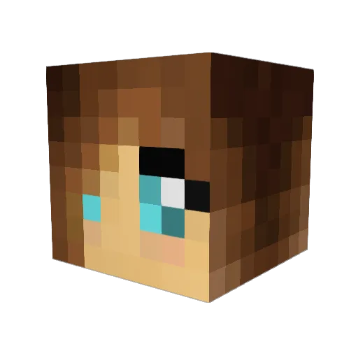 Hutch4444 Minecraft avatar head, 3D render