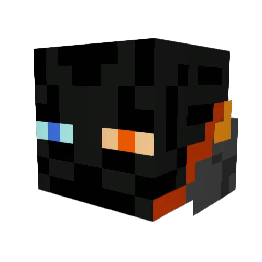 Hutchable Minecraft avatar head, 3D render