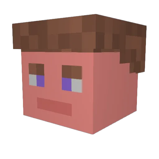 Hutchie7 Minecraft avatar head, 3D render