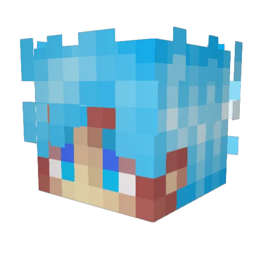 Hutchmane Minecraft avatar head, 3D render
