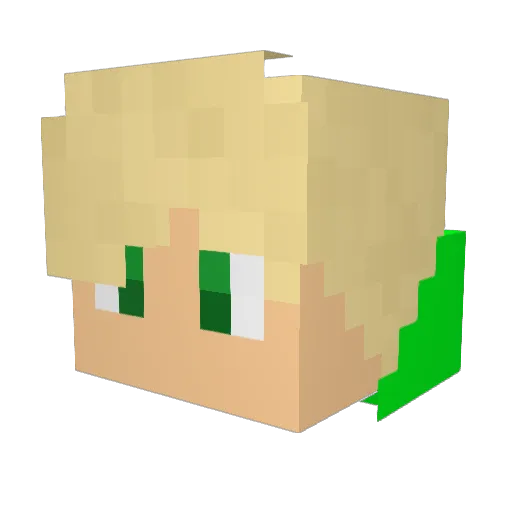 Hutchy16 Minecraft avatar head, 3D render