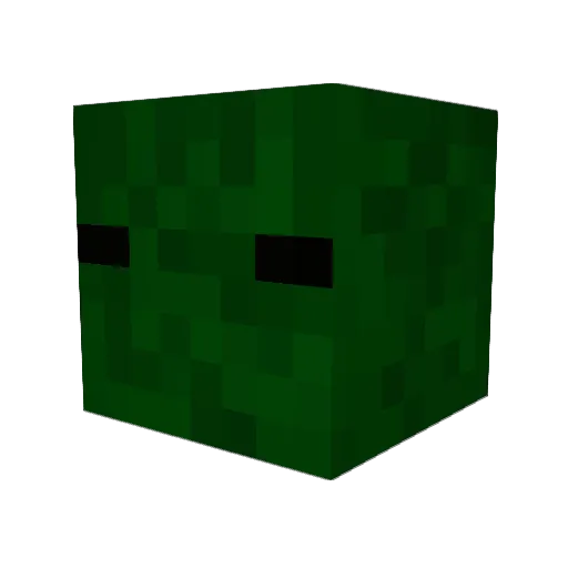 Hute Minecraft avatar head, 3D render