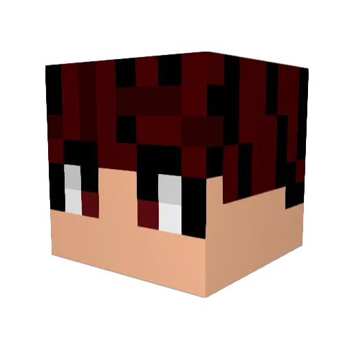Huto_ Minecraft avatar head, 3D render