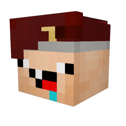 Huttt_123 Minecraft avatar head, 3D render