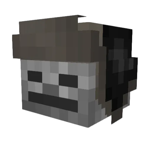 Hutxx Minecraft avatar head, 3D render