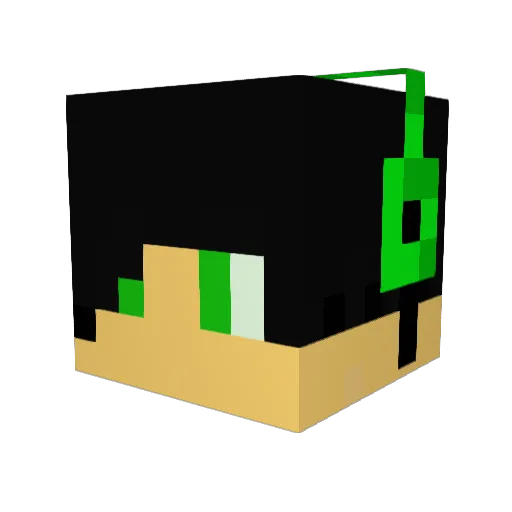 Hutzel101010 Minecraft avatar head, 3D render