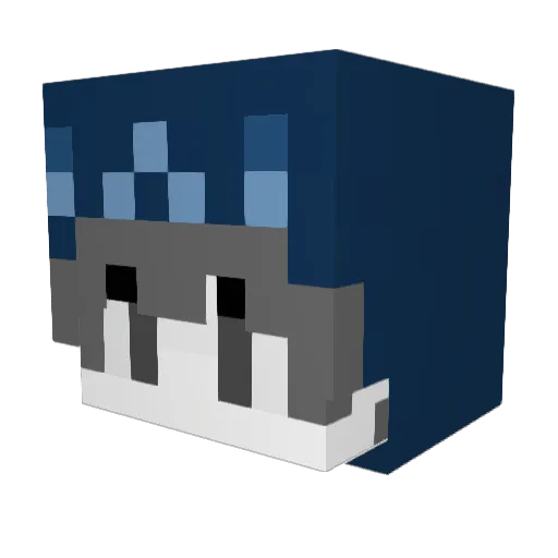 Huume Minecraft avatar head, 3D render