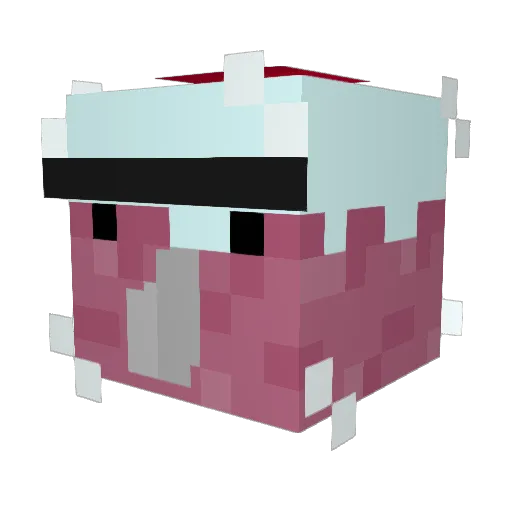 Huumita Minecraft avatar head, 3D render