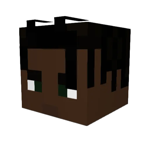 Huus08 Minecraft avatar head, 3D render