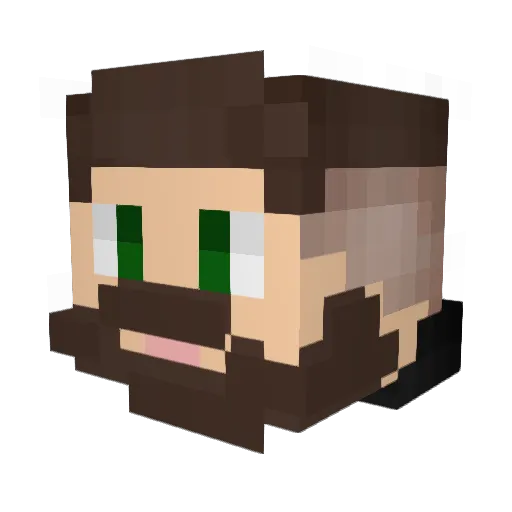 Huuskkyy Minecraft avatar head, 3D render