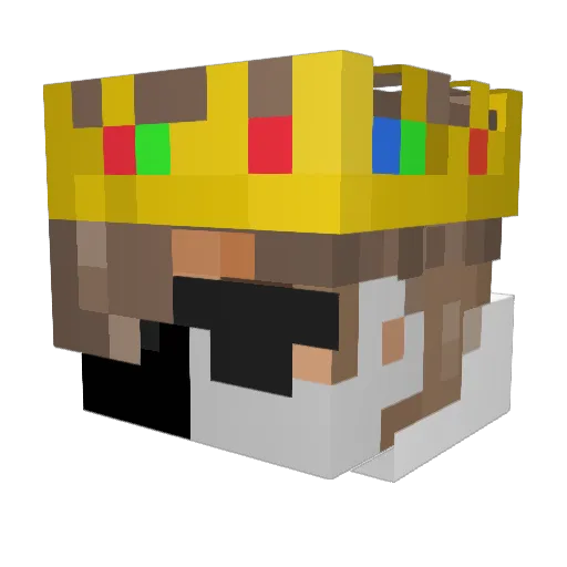 Huusma Minecraft avatar head, 3D render