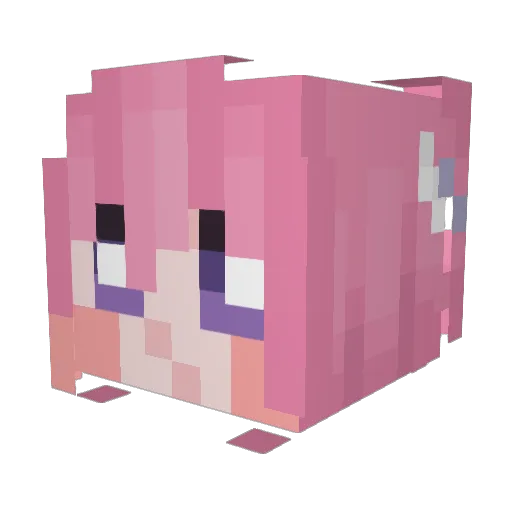 HuwDo Minecraft avatar head, 3D render