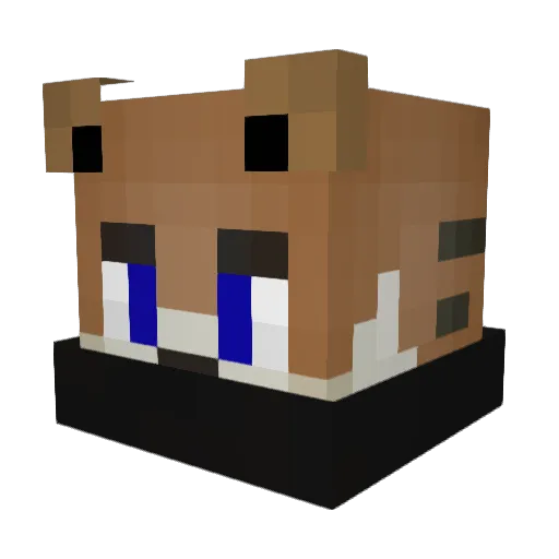 Huwahwi Minecraft avatar head, 3D render