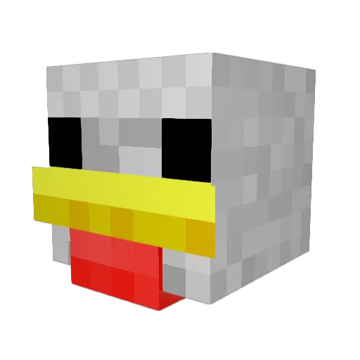 Huwebs Minecraft avatar head, 3D render