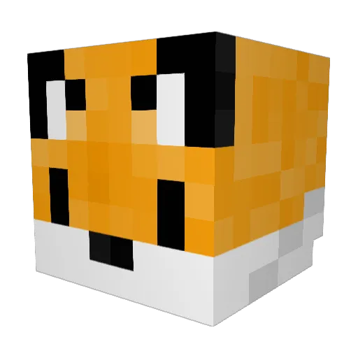 HuxianXD Minecraft avatar head, 3D render