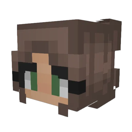 Huxleth Minecraft avatar head, 3D render