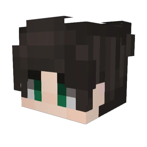 Huy_Record Minecraft avatar head, 3D render