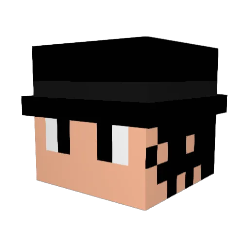Huyaon Minecraft avatar head, 3D render