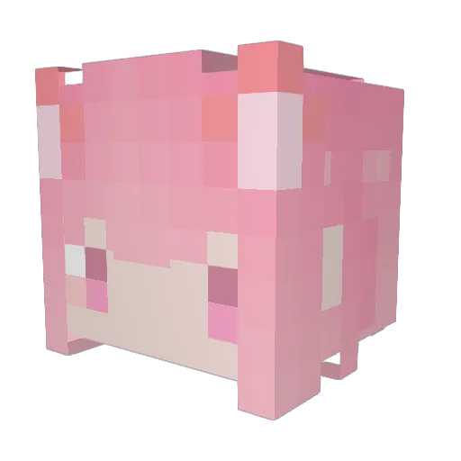 HuyinMuxue_Ch Minecraft avatar head, 3D render