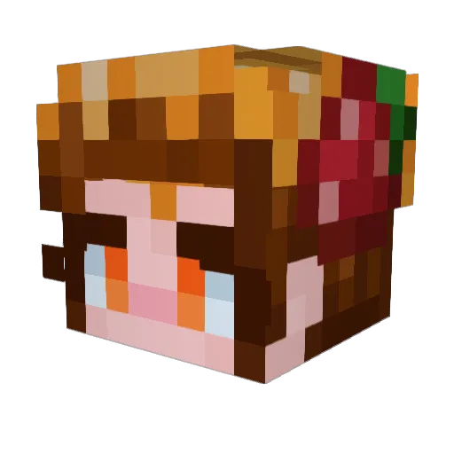 Huynhpancake Minecraft avatar head, 3D render