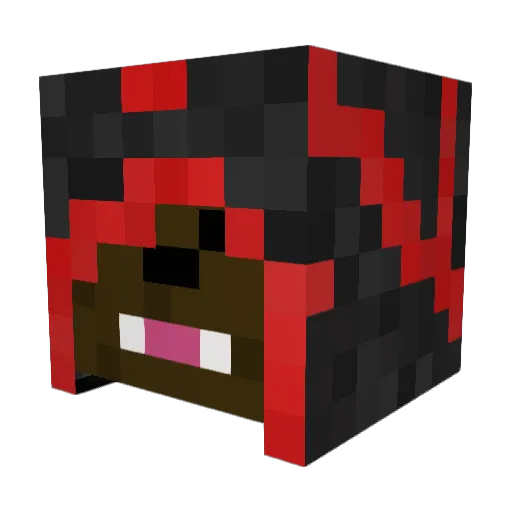 Huzonus Minecraft avatar head, 3D render