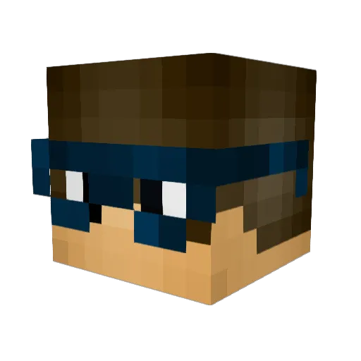 Huzz02 Minecraft avatar head, 3D render