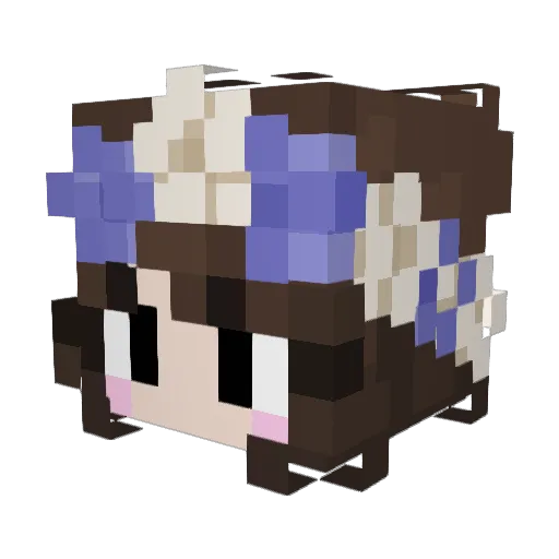 HvAlIi Minecraft avatar head, 3D render