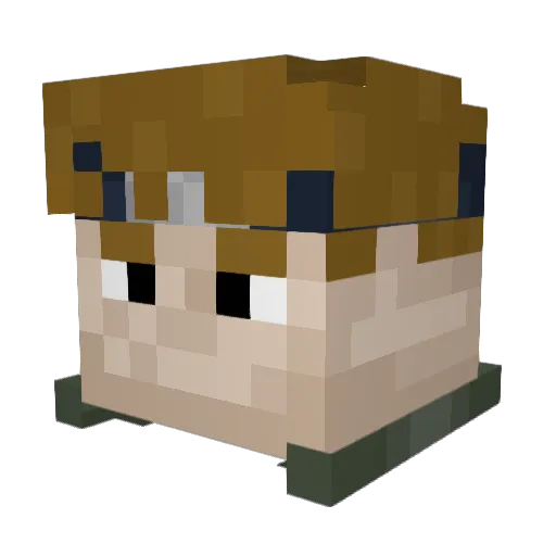 HvIIy Minecraft avatar head, 3D render