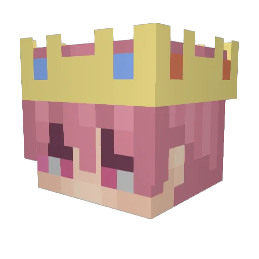 HvIkW Minecraft avatar head, 3D render