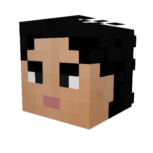 Hvalspa Minecraft avatar head, 3D render