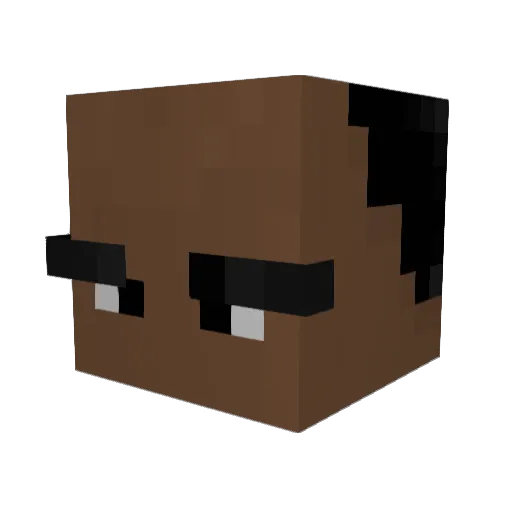 Hvcker Minecraft avatar head, 3D render