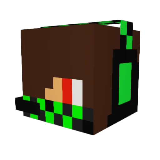 Hvidt Minecraft avatar head, 3D render