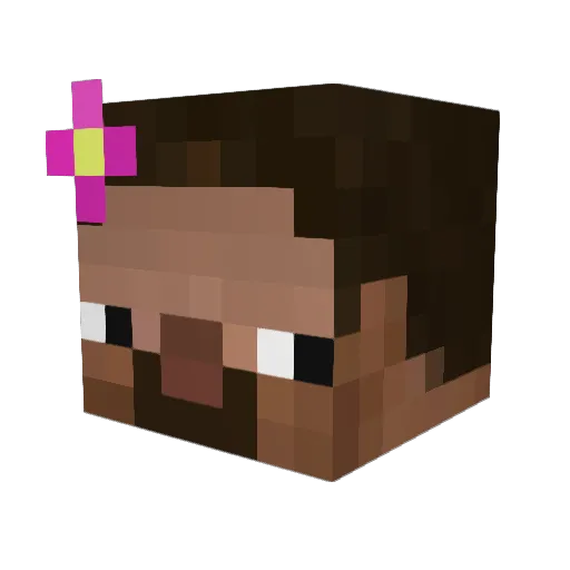 Hvinse Minecraft avatar head, 3D render