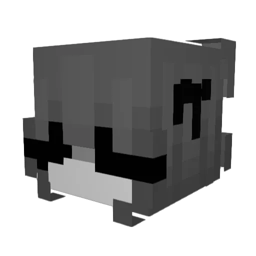 Hvisa Minecraft avatar head, 3D render