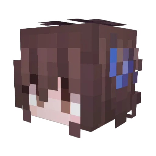 Hvise Minecraft avatar head, 3D render
